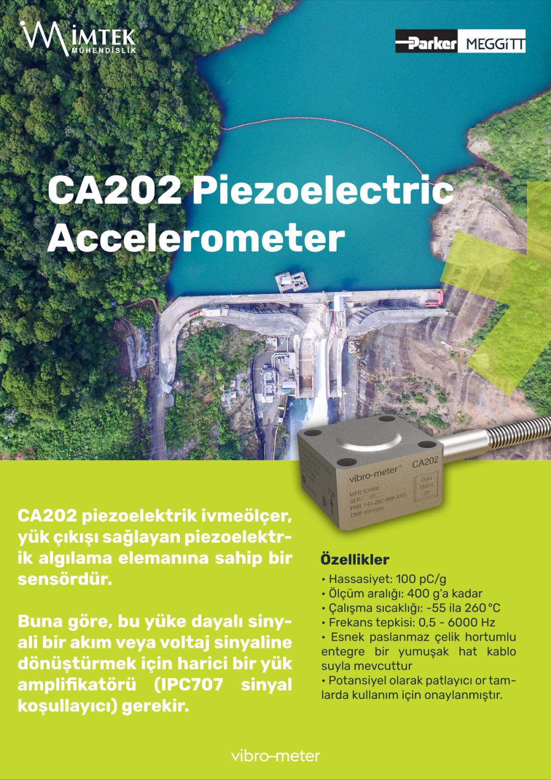 CA202 piezoelectric accelerometer